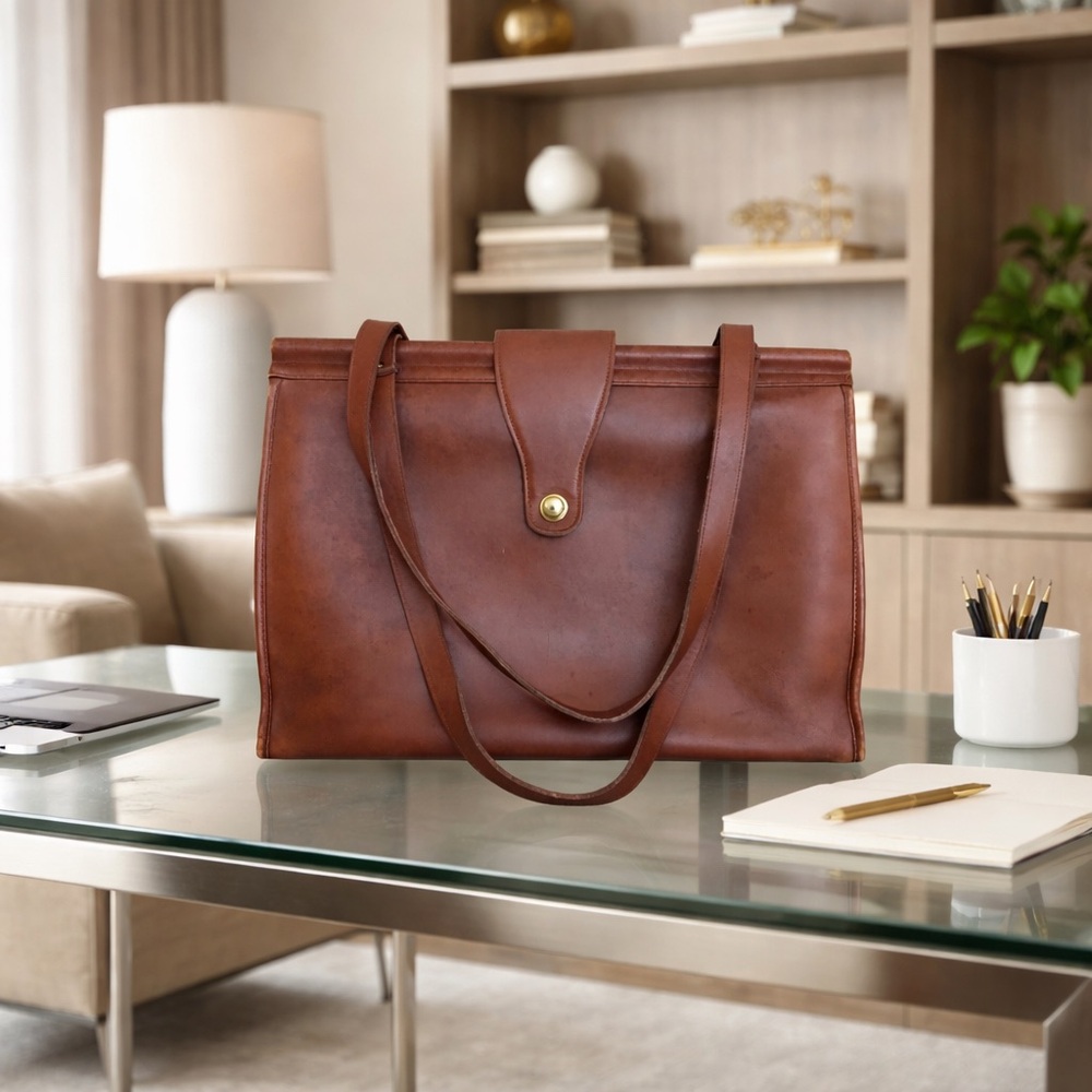 Coach Vintage Leather Multipurpose Barclay Tote Bag